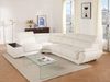 Vente-unique - Ecksofa Leder - Ecke Links - Weiß - NAHIA Bild 2
