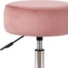 Drehhocker Sitzhocker Hocker RUND höhenverstellbar drehbar aus Kunstleder Farbauswahl Duhome 428S, Farbe:Pink, Material:Samt Bild 5