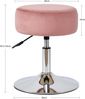 Drehhocker Sitzhocker Hocker RUND höhenverstellbar drehbar aus Kunstleder Farbauswahl Duhome 428S, Farbe:Pink, Material:Samt Bild 3