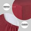 CelinaTex Jersey Topper Spannbettlaken Lucina 200x200-200x220 cm Bordeaux rot 100% Baumwolle gekämmt bis 12cm Matratzenhöhe Oeko-TEX Bild 4