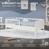ML-DESIGN Kinderbett Bodenbett Juniorbett inkl. Lattenrost Einzelbett für Kinder Jugendbett, Junior-Bett mit Rausfallschutz Bettrahmen aus MDF / Kiefer Bild 3