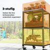 Outsunny Servierwagen mit Edelstahl Arbeitsfläche, Rollen, (Grilltisch, 1 St, Grillwagen), für BBQ 50 x 50 x 90 cm Schwarz Bild 4