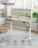 Vasagle Höhenverstellbarer Schreibtisch elektrisch, stufenlos verstellbar, Memory-Funktion mit 4 Höhen, goldeichenfarben, 60x140 x (72-120) cm Bild 3