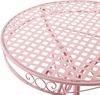Beliani 'ALBINIA' Gartentisch, Metall Rosa Bild 4