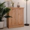Finori Timber 01A Kommode, Dekor Artisan Oak | Kommode für Wohnzimmer | Maß: B x H x T ca. 80 x 90 x 35 cm | Kommode mit 2 Rahmentüren und 2 durchgehenden Einlegeböden Bild 3