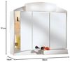 Jokey Spiegelschrank Rano mit Beleuchtung 59 cm breit, Badezimmer Spiegelschrank aus Kunststoff in Weiß Bild 3