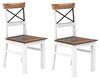 2er Set Holzstuhl Perth II von massivum 45x90x52 cm Landhausstil Esszimmerstuhl recyceltes Massivholz weiß bunt Vintage Bild 3