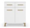 rauch Aditio Box, Kommode, 2-türig, 2 Schubladen, Massivholz-Fuß, mit Softclose-Funktion, Farbe Weiß, BxHxT 80x92x44cm Bild 5