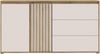Forte ELISTON Kommode 160, modernes Sideboard mit Lamellendesign, 2-türig, 3 Schubladen, Wohn-/Schlafzimmer, Mauvella Eiche Holzdekor|Kashmir Beige, 159,3 cm breit x 84,9 cm hoch x 41,5 cm tief Bild 2