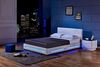 Home Deluxe Polsterbett mit LED-Beleuchtung 'ASTEROID' Weiß 180x200 cm, mit Matratze Bild 2
