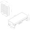 Metall-Klappbett Lustendi mit Matratze 200x90cm Schwarz/Eicheoptik [en. casa] Bild 3