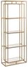 Regal Elenor aus Metall und Glas, elegant, gold, 4 Fächer, modernes Design, Indoor Bild 4