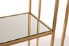 Regal Elenor aus Metall und Glas, elegant, gold, 4 Fächer, modernes Design, Indoor Bild 3