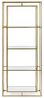 Regal Elenor aus Metall und Glas, elegant, gold, 4 Fächer, modernes Design, Indoor Bild 2