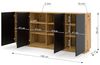 Kommode AURA 4D 198 cm Eichenhandwerkskunst / schwarz matt Bild 3
