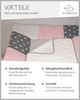 ULLENBOOM ® Wickelauflage 85x75 cm mit Frotteebezug - Rosa Grau (Made in EU) - Wickelunterlage waschbar, Für Unterwegs geeignet, Bezug: 100% OEKO TEX Baumwolle, Wickeltischauflage 75x85 Bild 5