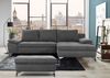 CAVADORE Schlafsofa Lina Ecksofa mit Schlaffunktion, Bettkasten, Longchair und Steppung im Sitz / 270 x 85 x 163 / Flachgewebe: Hellgrau Bild 2