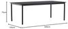 Venture Home Modena-Dining Table-Black-Aluminium-200100cm Table, Black, 200x100 Bild 3