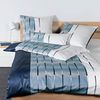 Janine Mako-Satin Bettwäsche Milano 45026-02 Nachtschattenblau Perlblau - 155x220 cm Bild 2