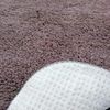 Brandsseller Badezimmerteppich 50x50 cm Badvorleger Badematte Badteppich quadratisch Chenille rutschfest saugstark maschinenwaschbar - Grau Bild 2