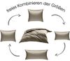 Bettwaesche-mit-Stil Mako-Satin / Baumwollsatin Bettwäsche uni / einfarbig braun Kissenbezug 40x60 cm Bild 4
