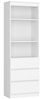 Home Collective Bücherregal Schrank Büroregal weiß 60cm breit 180cm hoch, mit 3 Schubladen Bild 4