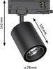 Paulmann 965. 69 ProRail3 LED Schienenspot Kratos 50° 1050lm 9W 4000K 230V Schwarz Bild 3