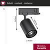 Paulmann 965. 69 ProRail3 LED Schienenspot Kratos 50° 1050lm 9W 4000K 230V Schwarz Bild 2