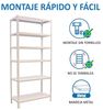 Simon Rack Schwerlastregal, 2500 x 1000 x 500 mm, Bis 180 kg Belastbar, 6 Verstellbare Ablagen, Kellerregal, Lagerregal, Weiss - Simonclick Bild 5