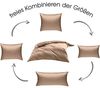 Bettwaesche-mit-Stil Mako-Satin / Baumwollsatin Bettwäsche uni / einfarbig hellbraun Kissenbezug 50x70 cm Bild 4