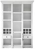 Wohnzimmer Bücherregal WINGST-61 im Landhaus Stil Dekor Pinie weiß Nb. inkl. Beleuchtung B/H/T ca. 147 x 207 x 45 cm Bild 2