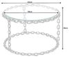 riess-ambiente Couchtisch CHAINS 65cm transparent / silber - Metall, Glasplatte, Kettengestell (Einzelartikel, 1-St), runder handgefertigter Beistelltisch- ideal f. extravagante Wohnzimmer Bild 3