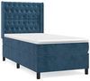 vidaXL Boxspringbett mit Matratze Dunkelblau 80x200 cm Samt 3132829 Bild 3