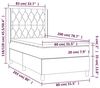 vidaXL Boxspringbett mit Matratze Dunkelblau 80x200 cm Samt 3132829 Bild 2