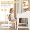 AIYAPLAY Kindertisch mit Stauraum, für 3-8 Jahre (Schülerschreibtisch, 2-St, Kinder Schreibtisch und Stuhl), für Kinderzimmer, Naturholz Bild 5