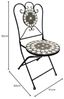 Mosaik Klappstuhl Gartenstuhl Bistrostuhl Kreis Design Anthrazit/Grau Bild 2