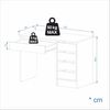 KOMTO Schreibtisch KOMTO Schreibtisch mit 5 Schubladen – Arbeitstisch PLIO 110x53x78,5 cm Bild 3