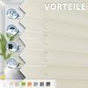 Sanfree Plissee Klemmfix Plisseerollo ohne Bohren Beige B35 x H80cm inkl. Klemmträger Blickdicht und lichtdurchlässig Jalousie Faltrollo Sichtschutz und Sonnenschutz Rollo für Fenster & Tür Bild 2