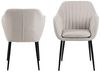 AC Design Furniture Wendy Esszimmerstuhl mit Armlehnen, 1 stk, Beige Küchenstuhl, Polsterstuhl mit Mikrofaserbezug und Schwarzen Metallbeinen, Moderner Esszimmerstuhl im Retro Stil, Esszimmermöbel, H: 83 x B: 57 x T: 61 cm Bild 4