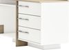 Eckschreibtisch >Thales< in Weiß / Sonoma-Eiche - 128.8x83.2x105.7cm (BxHxT) Bild 5