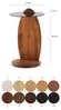 Hanah Home Elegant Side Table, 35 x 53 x 35 cm | 100% Tempered Glass Top, Solid Wood Frame in Chestnut & Fume | Perfect for Modern Living Spaces Bild 2