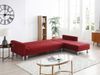 Vente-unique - Ecksofa mit Schlaffunktion - Ecke wechselbar - Stoff - Rot - WILLIS II Bild 2