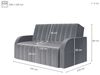 MOEBLO Kindersofa aus Samt MONTANA 120, Schlafsessel Sofa Sessel Jugendsofa Schlafsofa 2-Sitzer Gästebett mit Schlaffunktion, mit Bettkasten, mit Relaxfunktion Bild 2