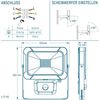 Ansmann WFL2400s 30W/2400lm LED-Strahler mit Bewegungsmelder EEK F Bild 4