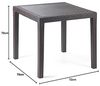 Gartentisch King Eckig Anthrazit 79x79x72cm Rattan-Optik Wetterfest Bild 2