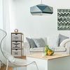 Rebecca Mobili Schmaler Nachttisch, Kommode mit 3 Schubladen, skandinavischer Stil, Holz, Hellbraun Weiß, Für Schlafzimmer Wohnzimmerkommode - Maße: 79 x 30 x 24 cm (HxLxB) - Art. RE6502 Bild 4