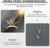 HENG FENG Sonnensegel Wasserdicht Dreieckig 4 x 4 x 5.65 m,Sonnenschutz Wetterfest PES Polyester,Windschutz Wasserabweisend mit 95% UV-Schutz für Balkon Garten Terrasse,Anthrazit Bild 3