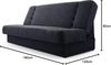 MOEBLO Schlafsofa Cyprus, Sofa Kippsofa Klappsofa Clic-Clack Couch für Wohnzimmer Federkern Sofagarnitur Polstersofa - 192x85x92 cm -, mit Bettkasten und Schlaffunktion Bild 3