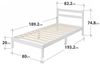 ZINUS Robin Bett 80x190 cm - Bettrahmen 20 cm hoch - Plattformbettgestell aus nachhaltigem Bambus mit Kopfteil - Weiß Bild 2