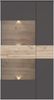 Highboard Vitrine halbhoch COMO Optik: Grau / Planked Eiche von Forte Bild 4